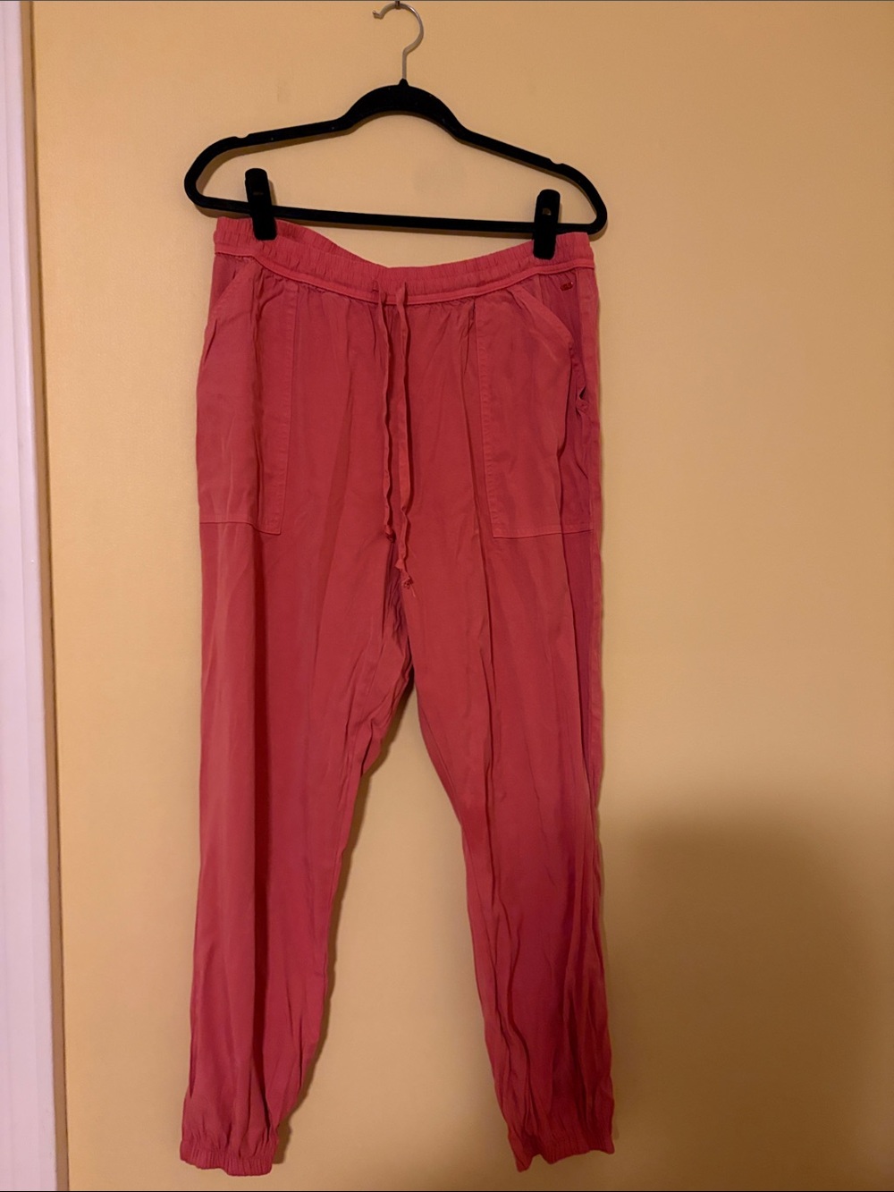 PINK Victoria's Secret Coral Pink Drawstring Joggers